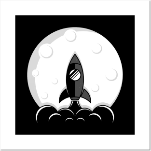 Moon Rocket Posters and Art